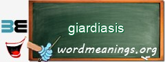 WordMeaning blackboard for giardiasis
